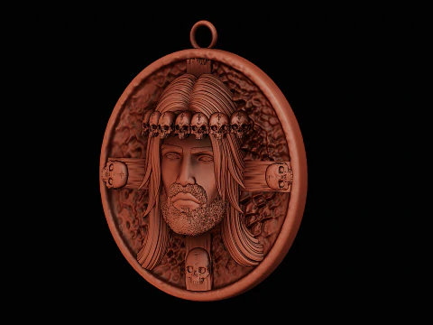 Jesus ring ready to print model 3D Print Model