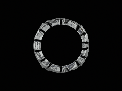 Cracked stone ring ready to print model 3D 프린트 모델