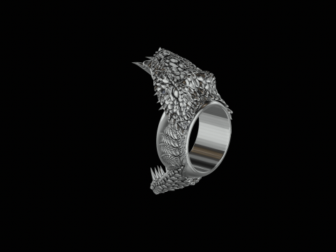 Snake cobra ring ready to print model 3Dプリントモデル