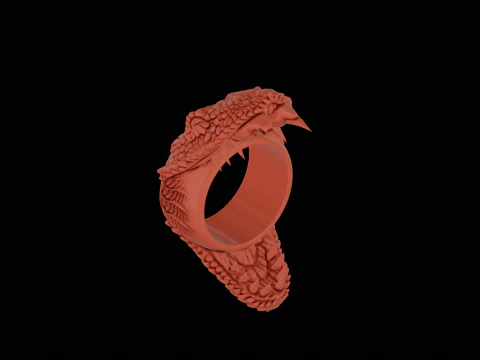 Snake cobra ring ready to print model 3D Print Model
