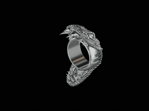 Snake cobra ring ready to print model 3D Print Model