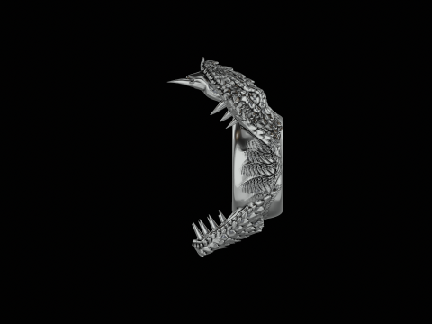 Snake cobra ring ready to print model 3Dプリントモデル