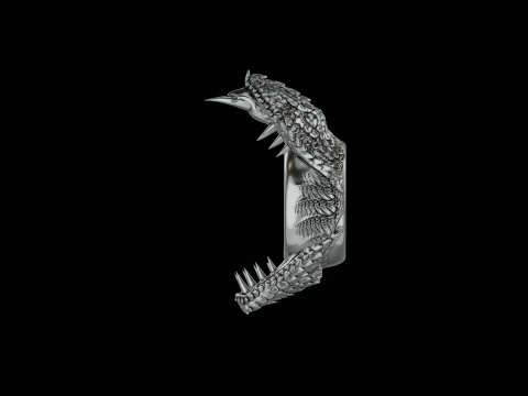 Snake cobra ring ready to print model 3D Print Model