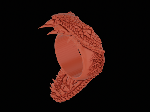 Snake cobra ring ready to print model 3Dプリントモデル