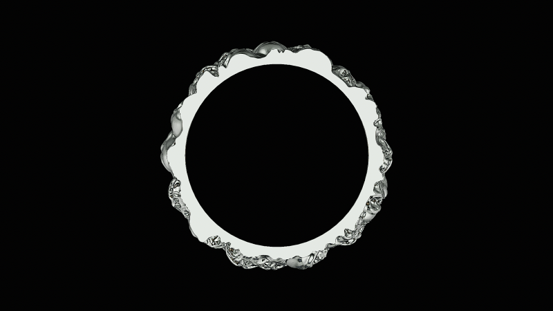 Skull pattern ring ready to print model 3D 프린트 모델 .c4d .max .obj .3ds .fbx .stl .blend 