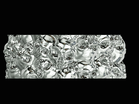 Skull pattern ring ready to print model 3D 프린트 모델