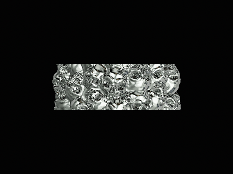 Skull pattern ring ready to print model 3D 프린트 모델
