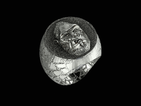 Gorilla ring ready to print model - 3Dプリントモデル