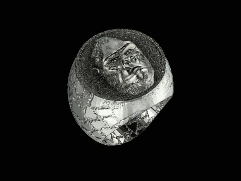 ゴリラリングの印刷準備完了モデル - 3Dプリントモデル