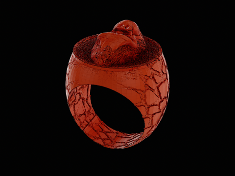 Gorilla ring ready to print model - Modello di stampa 3D