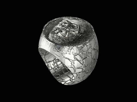 Gorilla ring ready to print model - Modello di stampa 3D
