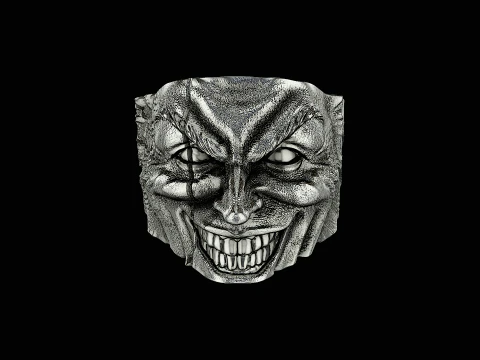 ジョーカー ヘッド シルバー レディトゥプリントモデル 3Dプリントモデル