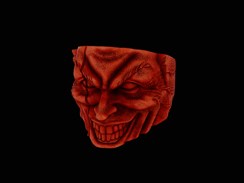 Joker head silver ready to print model 3D Принт Модель
