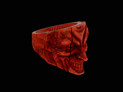 Joker head silver ready to print model 3D Принт Модель