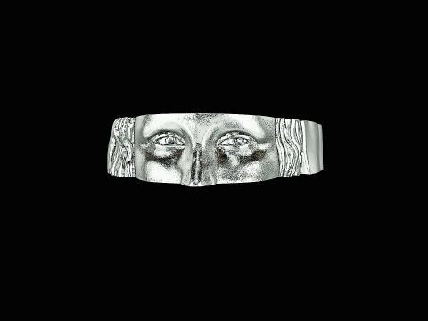 Monolisa head silver ready to print model Model Cetak 3D