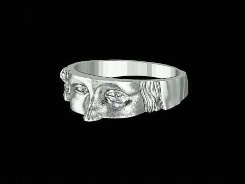 Monolisa head silver ready to print model 3D Print Model