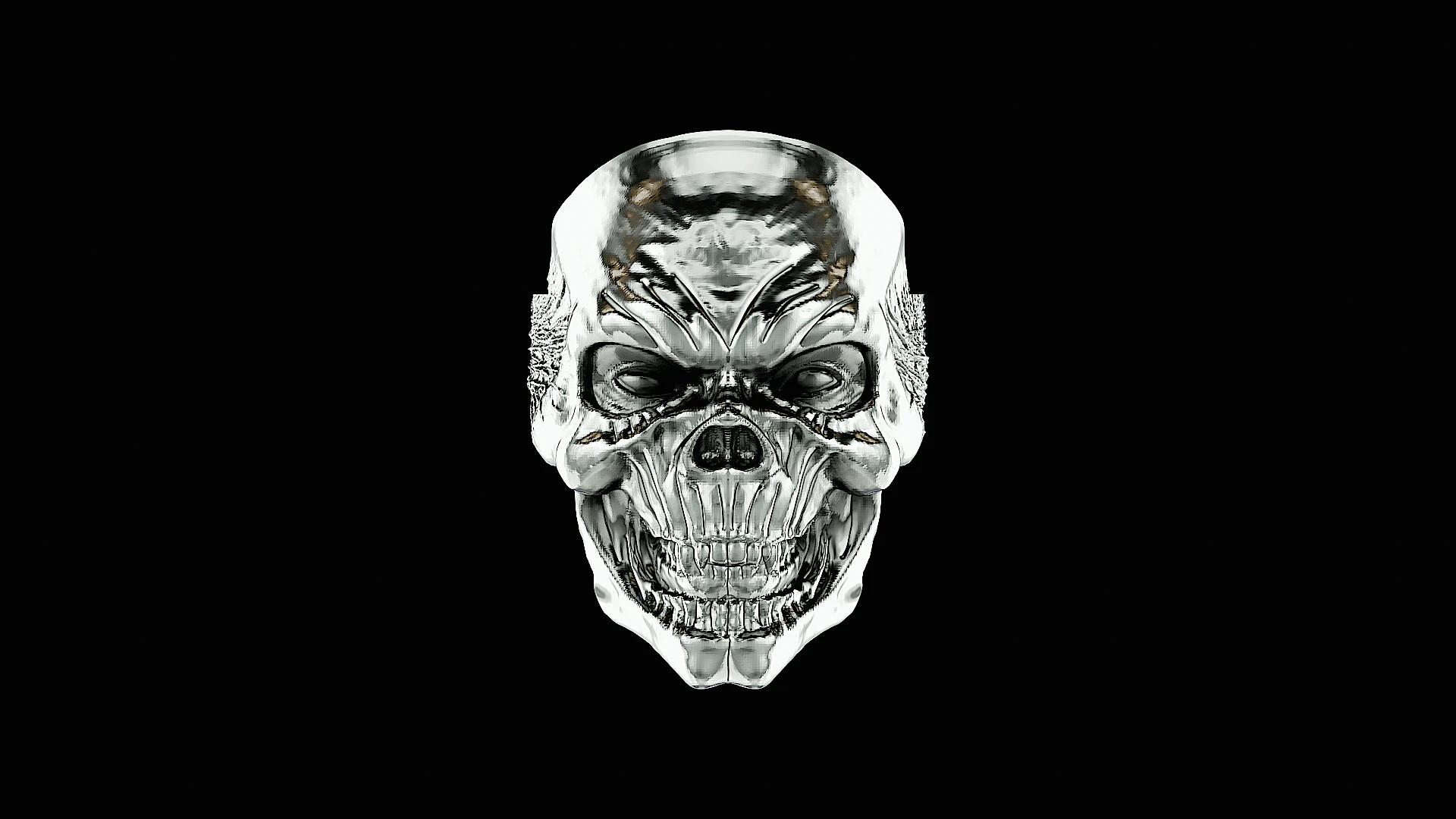 Skull head silver ready to print model 3D Print Model .c4d .max .obj .3ds .fbx .stl .blend 