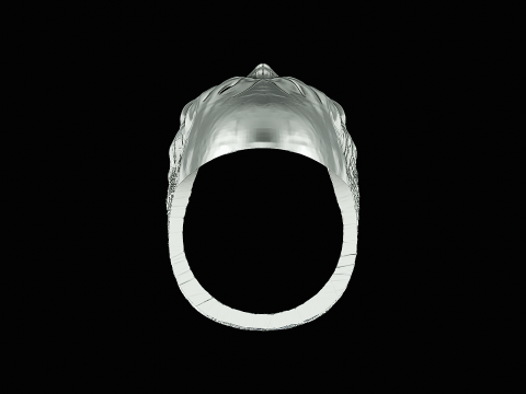 Skull head silver ready to print model 3D-Druckmodell