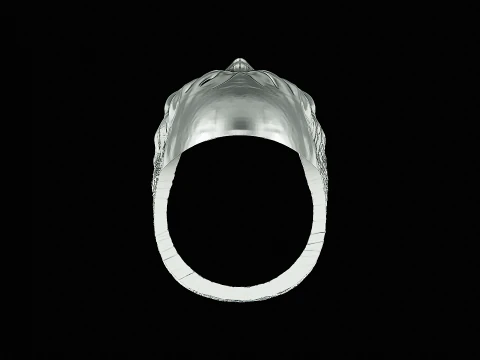 Skull head silver ready to print model 3D Print Model