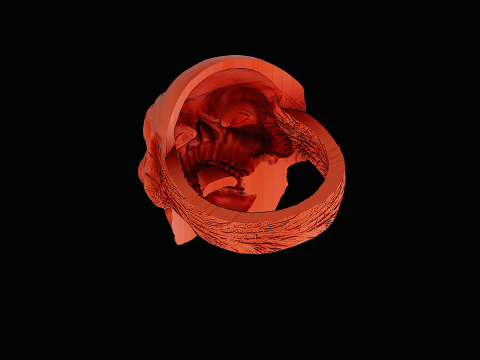 Skull head silver ready to print model 3D-Druckmodell