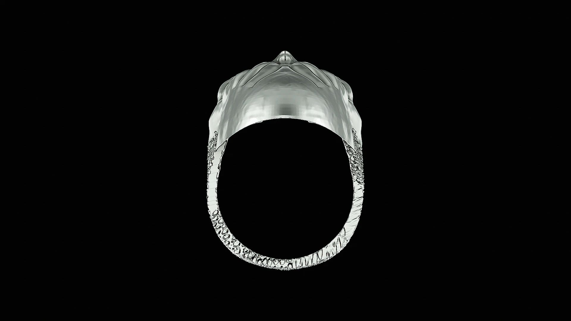 Skull head silver ring ready to print model 3D Print Model .c4d .max .obj .3ds .fbx .stl .blend 