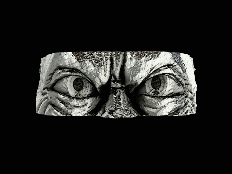 Gollum head silver ring ready to print model Modello di stampa 3D
