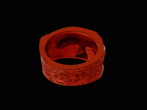 The godfather head silver ring ready to print model 3D Druckmodell