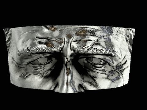 The godfather head silver ring ready to print model 3D Druckmodell