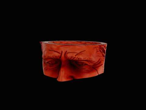 The godfather head silver ring ready to print model 3D Druckmodell