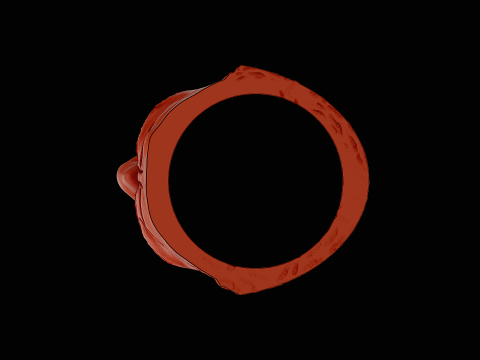The godfather head silver ring ready to print model 3D Druckmodell