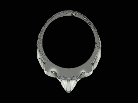 Batman head silver ring ready to print model 3D Baskı Modeli
