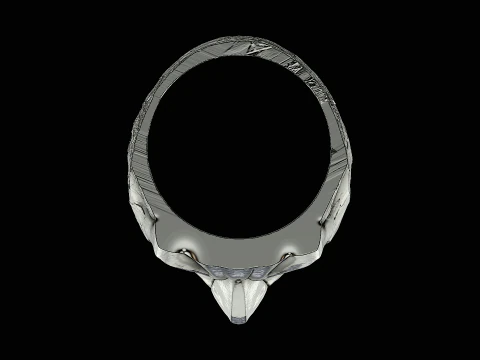Batman head silver ring ready to print model 3D Print Model