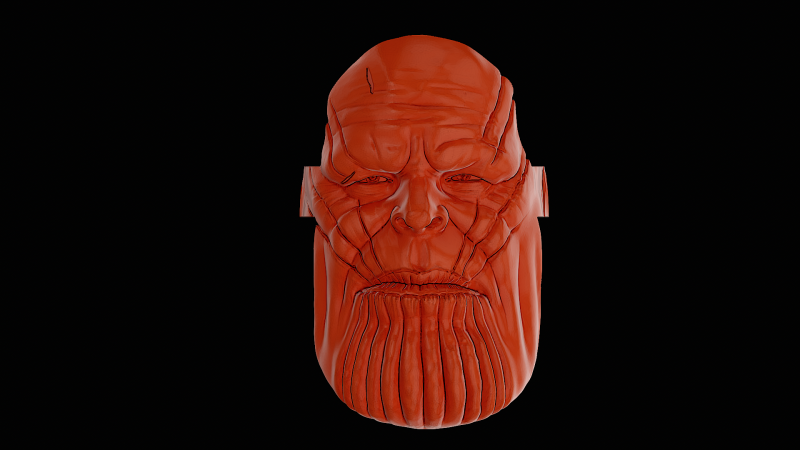 Thanos head silver ring ready to print model 3D Принт Модель .c4d .max .obj .3ds .fbx .stl .blend 