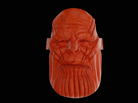 Thanos head silver ring ready to print model 3Dプリントモデル