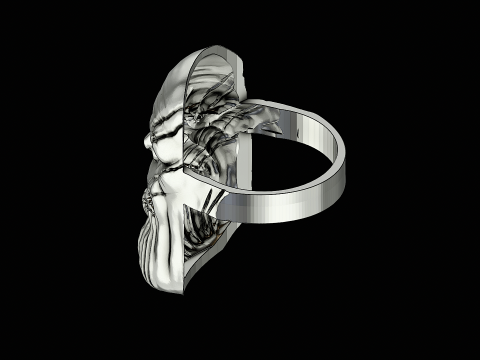 Thanos head silver ring ready to print model 3D Принт Модель