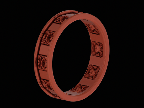 Shark back silver ring ready to print model 3D 프린트 모델
