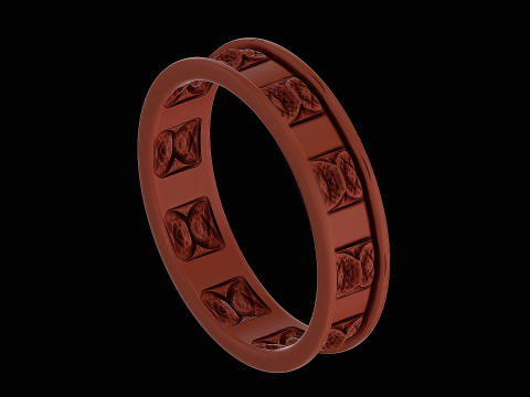 Shark back silver ring ready to print model 3D 프린트 모델