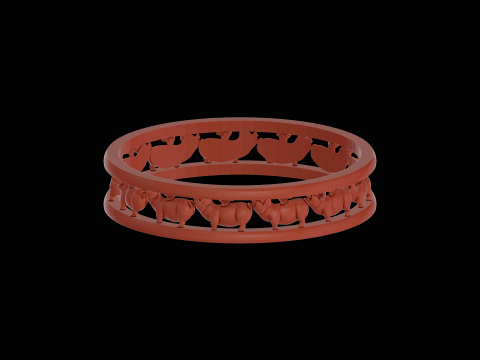 Fly pig silver ring ready to print model 3D-Druckmodell