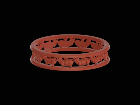 Fly pig silver ring ready to print model 3D Print Model