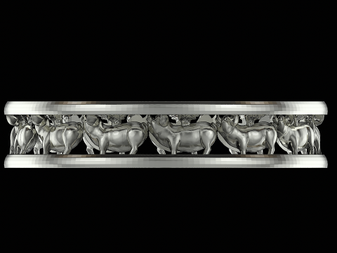 Fly pig silver ring ready to print model 3D-Druckmodell