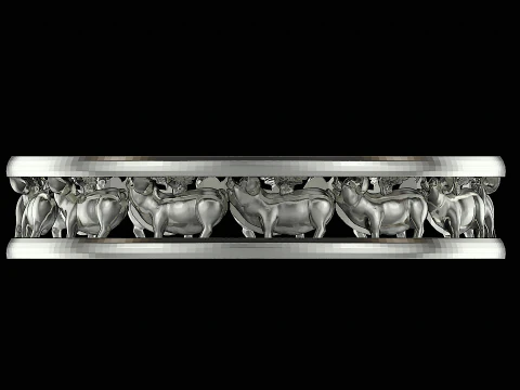 Fly pig silver ring ready to print model 3D Print Model
