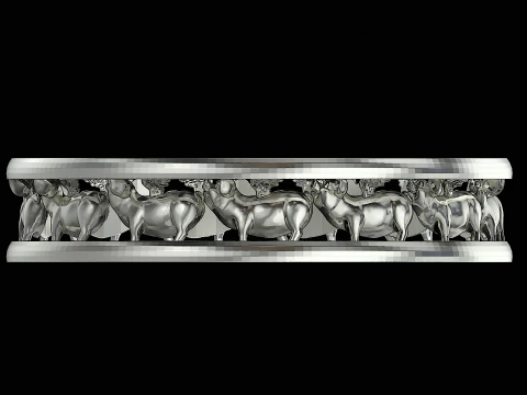 Fly pig silver ring ready to print model 3D Print Model