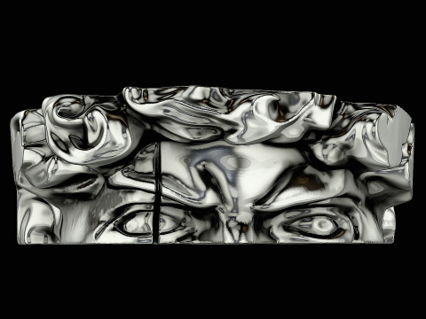 Michelangelo head silver ring ready to print model 3D Print Model