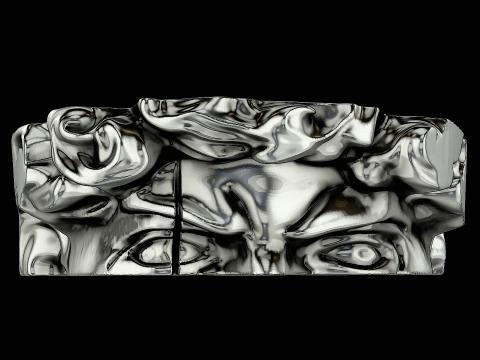 Michelangelo head silver ring ready to print model 3D Print Model