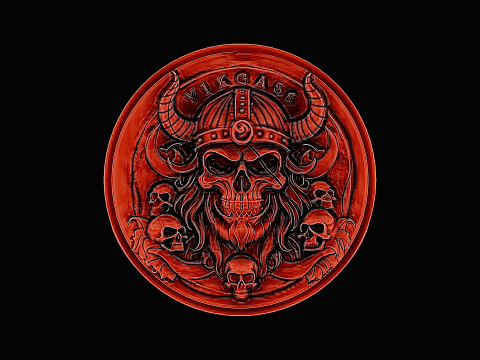 Skull viking head silver pendant ready to print model 3D Принт Модель