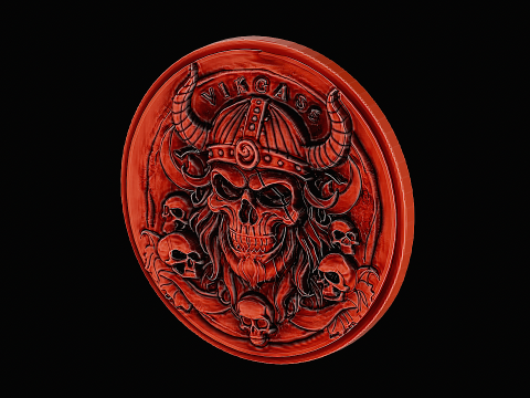 Skull viking head silver pendant ready to print model 3D Принт Модель