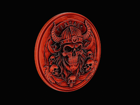 Skull viking head silver pendant ready to print model 3D Принт Модель
