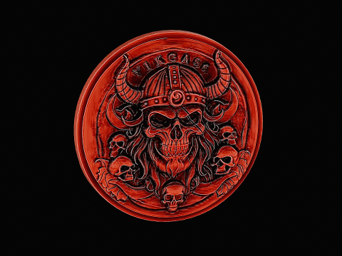 Skull viking head silver pendant ready to print model 3D Принт Модель