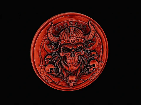 Skull viking head silver pendant ready to print model 3D Print Model