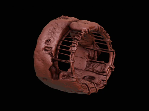 コンクリート フレーム シルバー ペンダント すぐに印刷できるモデル 3Dプリントモデル